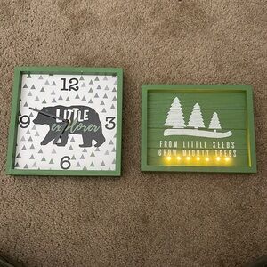 Kids wall decor. Cute sayings and lights up!